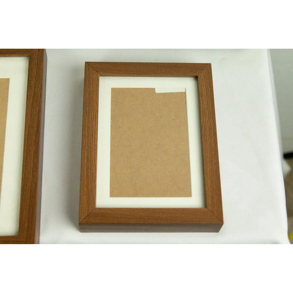 IKEA RIBBA Brown Wood Effect Picture Frames Shadow Box Style Lot of 3